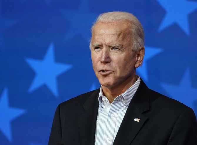 So far, Biden has 264 electoral votes — just six away from the White House — and Trump has 214. (File/AFP)