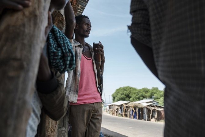 About 600,000 people in Tigray depend on food aid to survive, while another 1 million receive other forms of support, all of which are disrupted. (File/AFP)