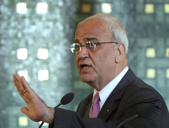 Saeb Erekat was a constant presence in Western media, where he tirelessly advocated for a negotiated two-state solution to the decades-old conflict. (AP)