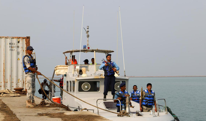 This file photo shows Yemeni coast guards. (Reuters)