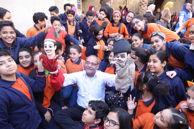 The festival opened with a tribute to the great Egyptian creator Abu Al-Saud Al-Abyari in a reading of his story ‘Aragouz, Author and Idea,’ which he published in 1953. (Supplied)