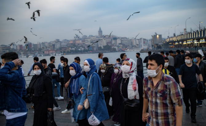 Coronavirus deaths in Turkey rose to a record for the seventh consecutive day on Sunday and the number of new cases remained high. (File/AFP)