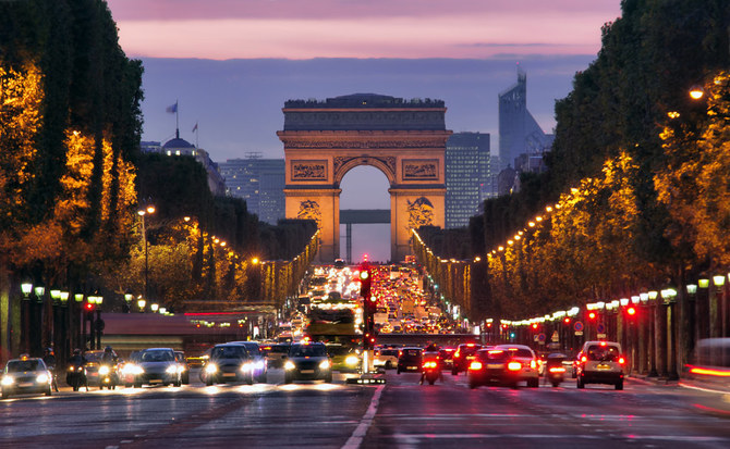 The Arc de Triomphe overlooking the Champs Elysees in Paris. (Shutterstock)