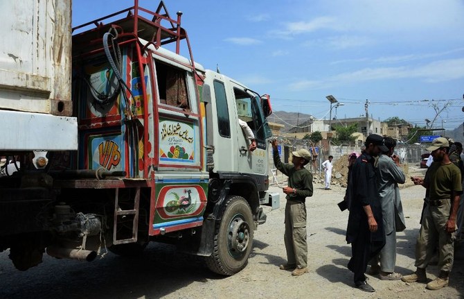 Border guards in southwestern Afghanistan have seized about 1,800 kg of explosives allegedly smuggled into the country from neighboring Iran in a truck. (File/AFP)