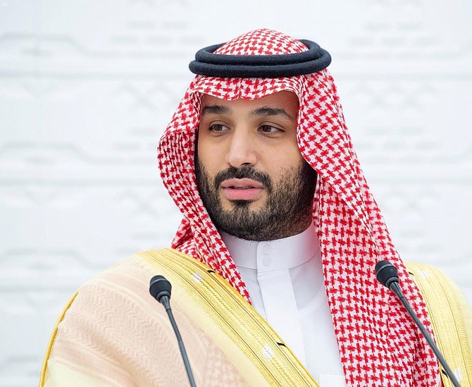 Saudi Arabia’s Crown Prince Mohammed bin Salman delivers the closing remarks at 15th G20 Summit on Nov. 22, 2020 in Riyadh, Saudi Arabia. (SPA)