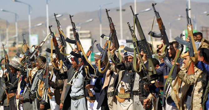 An explosive-laden drone hit a military post in Jabal Habashy district on Wednesday. (File/AFP)