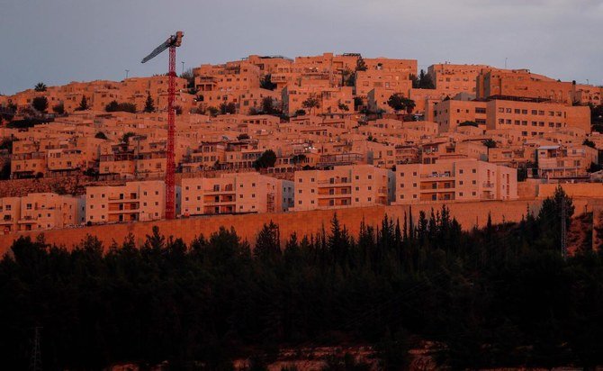 A picture taken on November 12, 2020 shows a view of ongoing construction work at Ramat Shlomo, a Jewish settlement in the Israeli-annexed eastern sector of Jerusalem. (File/AFP)