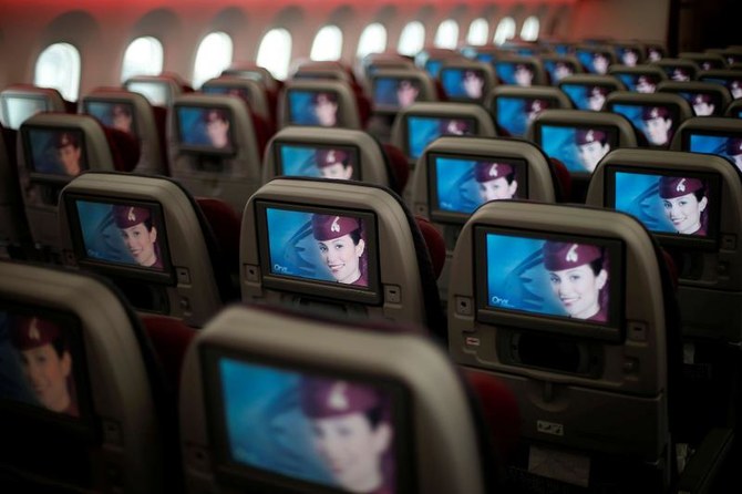 Economy class cabin of Qatar Airways new Boeing 787 Dreamliner. (Reuters)