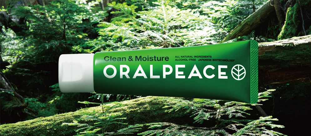 ORALPEACE is made with the ingredients originating from natural and edible raw materials, derived from plant food, 100% water- and plant-derived ingredients. (via oralpeace.com)
