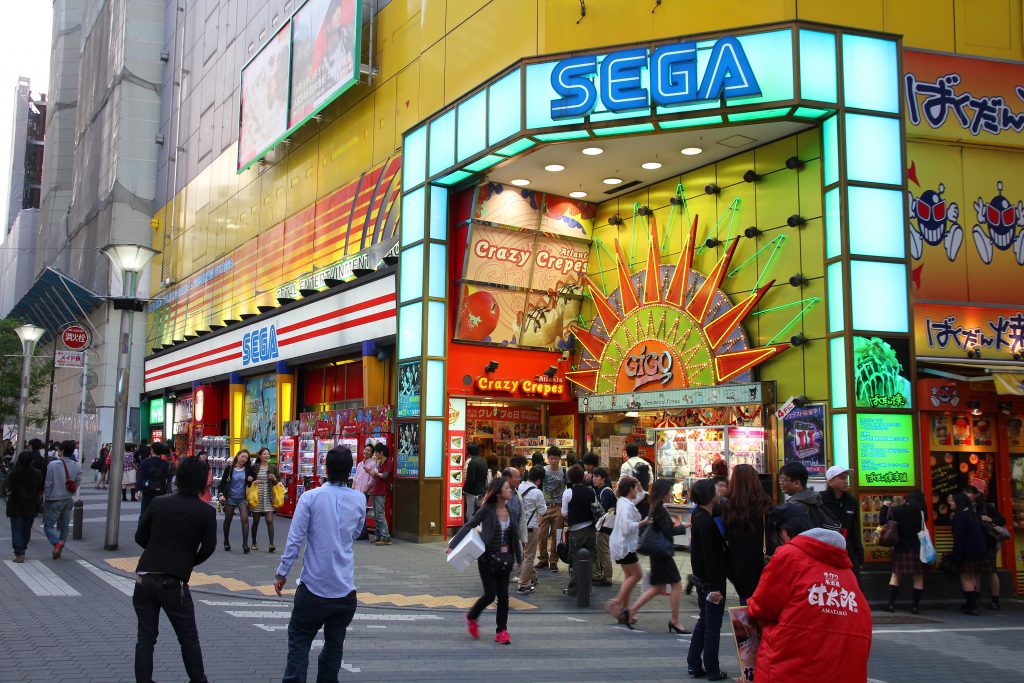 SEGA has 193 video game arcade locations in Japan. (Shutterstock)