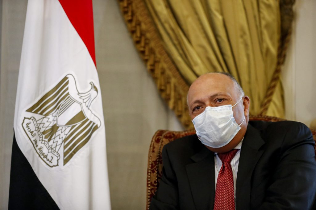 In a telephone talk between the ministers on Dec. 28, Minister Motegi welcomed the progress of bilateral cooperation in various fields through high-level visits and dialogues, including the two visits of President El-Sisi and Minister Shoukry to Japan in 2019. (AFP)
