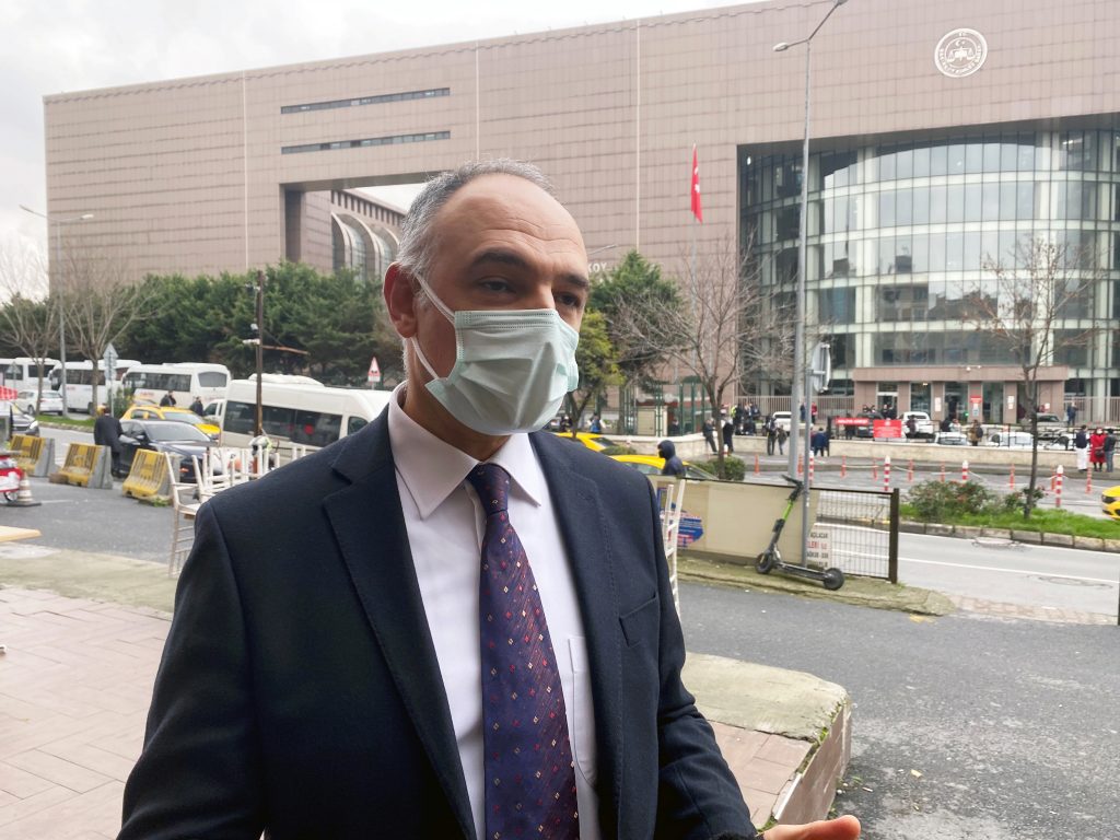 Turkish pilot Noyan Pasin is pictured before a hearing of seven people charged over their alleged involvement in former Nissan boss Carlos Ghosn's escape from Japan to Lebanon via Istanbul, outside a courthouse in Istanbul, Turkey December 17, 2020. (REUTERS/Bulent Usta)