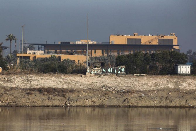 A general view shows the US embassy across the Tigris river in Iraq's capital Baghdad. (AFP)