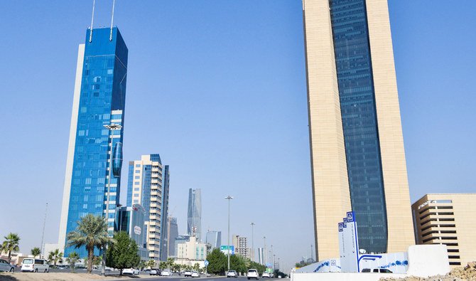 This picture taken on December 18, 2018 shows a view of sky-scrapers along the King Fahd Road in the Saudi capital Riyadh. (AFP)