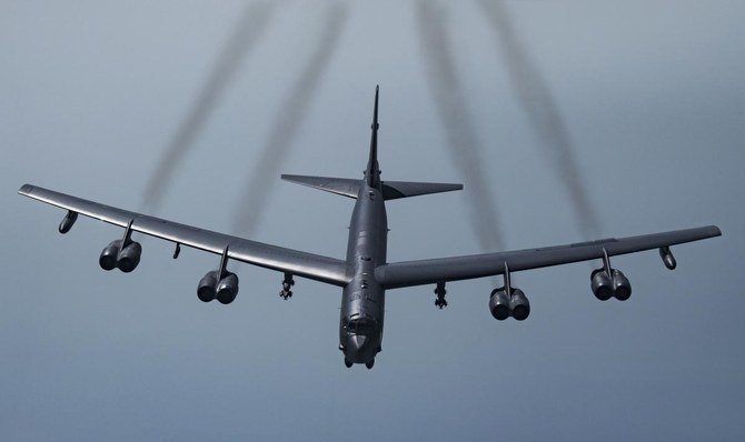 A US Air Force B-52H Stratofortress prepares to fly over Southwest Asia, May 21, 2019. (AP Photo)