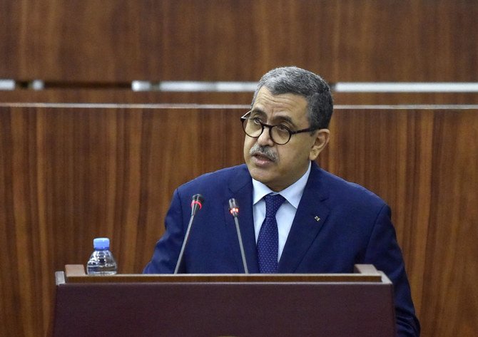 Algerian Prime Minister Abdelaziz Djerad said there were foreign maneuvers aimed at destabilizing Algeria. (File/AFP)