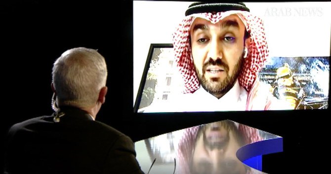 Frankly Speaking host Frank Kane speaks to Saudi Arabia's Minister of Sports HRH Prince Abdulaziz bin Turki Al-Faisal. (AN Photo)