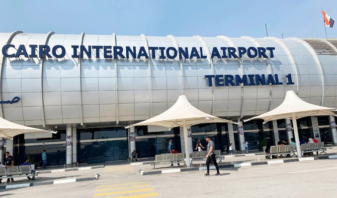 Exterior of Terminal 1 is seen at Cairo International Airport in Cairo, Egypt, in this file photo taken on July 21, 2019. (REUTERS)