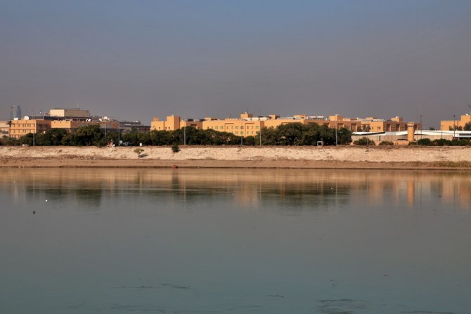 At least three rockets targeted the US Embassy in Baghdad's heavily fortified Green Zone on Sunday, Dec. 20. (File/AP)