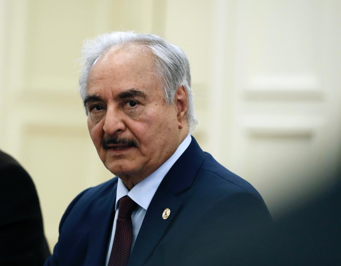 Khalifa Haftar threatened to use force against Turkish troops if Ankara doesn’t stop interfering in Libya. (File/AP)