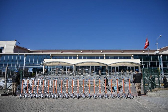 Turkish soldiers stand guard in front of the Silivri Prison and Courthouse complex in Silivri, near Istanbul. (File/AFP)