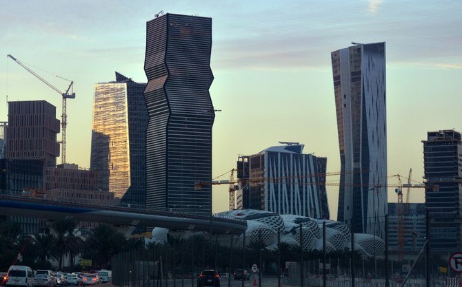 A partial view the King Abdullah Financial District in Riyadh, the Saudi Arabian capital and main financial hub on Dec. 16, 2020. (File/AFP)