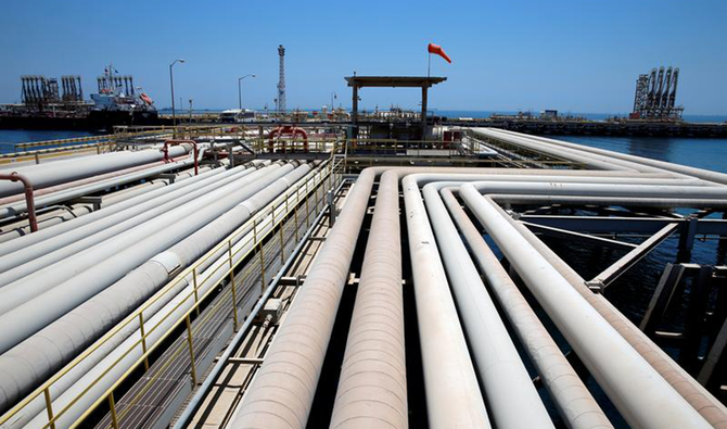 An oil tanker is being loaded at Saudi Aramco's Ras Tanura oil refinery and oil terminal in Saudi Arabia. (Reuters/File)