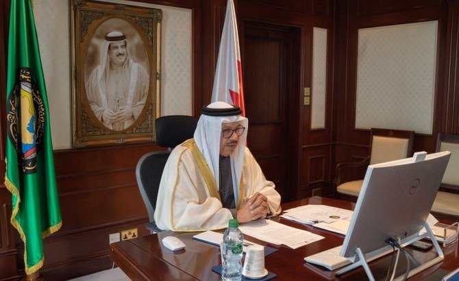 Bahrain’s foreign minister Abdullatif bin Rashid Al-Zayani attends the Gulf Arab foreign ministers meeting. (BNA)