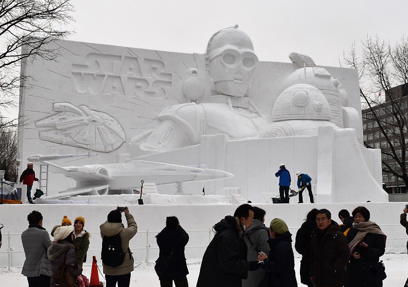 The Sapporo Snow Festival will be held online next year, organizers said Monday, canceling the in-person event for the first time since its inception in 1950. (AFP/file)