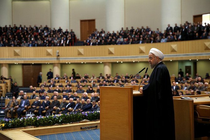 President Hassan Rouhani delivers a speech during a conference in Tehran. (File/AFP)
