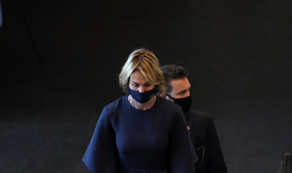 Kelly Dawn Craft,United States Ambassador to the United Nations arrives at the United Nations September 22, 2020 for the 75th General Assembly of the United Nations which will be mostly virtual due to the covid-19 pandemic in New York. (AFP)