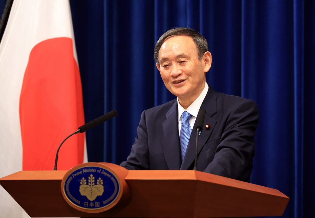 Japanese Prime Minister Yoshihide Suga congratulated the new US president Joe Biden on his inauguration. (AFP)