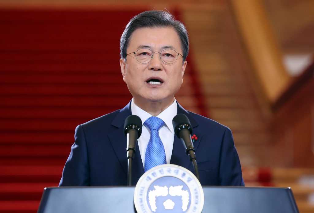 Regarding Japan's tighter controls of exports to South Korea, Moon said efforts by South Korean businesses have overcome the regulations. (AFP)