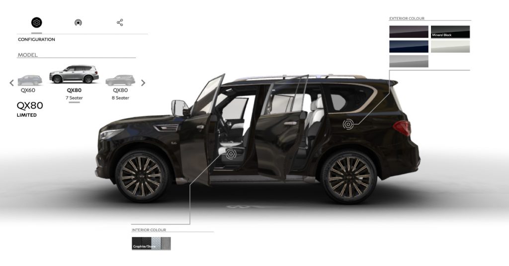 Japanese carmaker Infiniti’s launch of the virtual ‘showroom of the future’ last year helped the brand record an increase in sales in the Middle East, despite the financial impact of the coronavirus (COVID-19) pandemic. (Supplied)