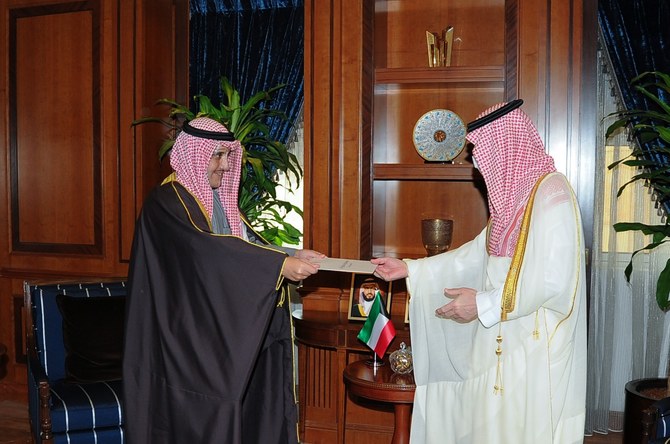 Saudi Arabia’s Minister of State for Foreign Affairs Adel Al-Jubeir and Kuwait Foreign Minister Sheikh Ahmed bin Nasser Al-Mohammed Al-Sabah held a meeting in the Saudi capital, Riyadh on Jan. 1, 2021. (SPA)