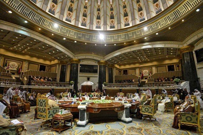 General view of a session of the Gulf Cooperation Council (GCC) summit held in the Saudi capital Riyadh on Dec. 10, 2019. (File/AFP).