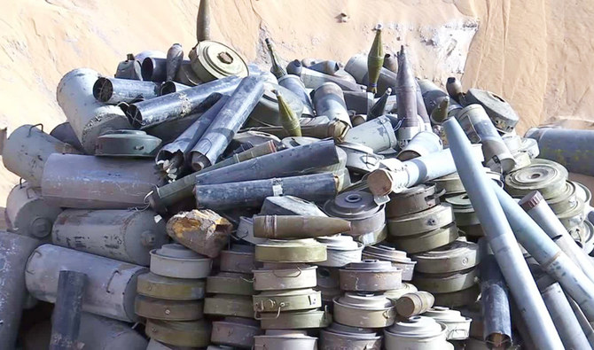 Most landmines retrieved by Masam teams are locally made, while others originate from Iran. (SPA)