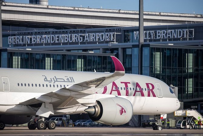 The first flight to pass through Saudi airspace after the announcement was a Doha-Johannesburg trip on Thursday night. (File/AFP)