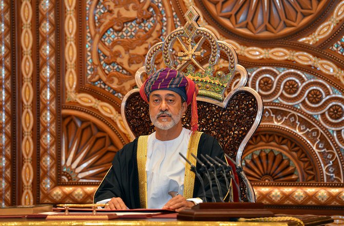 Sultan Haitham bin Tariq issued a new decree that creates a new position of crown prince and establishes succession from ruler to the eldest son. (File/Reuters)