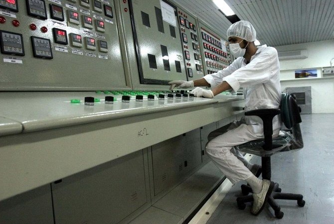 A technician works at the Uranium Conversion Facility just outside the city of Isfahan, Iran, 255 miles (410 kilometers) south of the capital Tehran. (File/AP)