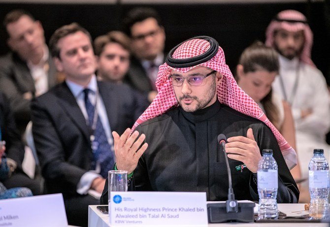 Prince Khaled bin Alwaleed bin Talal, KBW Ventures' founder and CEO, at the Milken Institute. (Supplied)