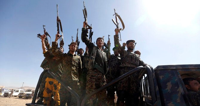 However, everyone knows that the Houthis, backed by Iran, are the ones who carry out such terrorist acts and use ballistic missiles and drones, says analyst Hamdan Al-Shehri. (AFP/File)