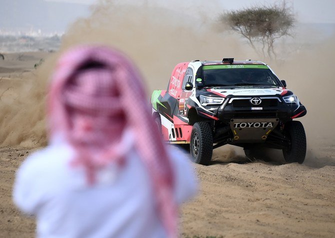Saudi hopes will rest on the shoulders of Yazeed Al Rajhi, of Overdrive Toyota in the car category. (AFP/file)