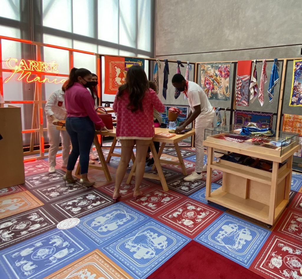 The Carre Mania pop-up store in the Hermès Carré Club, a multi-facted and interactive exhibition celebrating the French maison’s famed silk scarf, UAE, Alserkal Avenue in Dubai. (ANJP Photo)