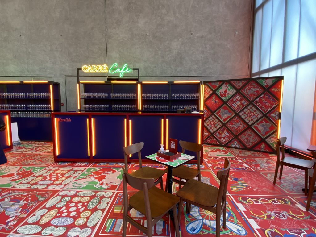 The Carré Café in the the Hermès Carré Club, a multi-facted and interactive exhibition celebrating the French maison’s famed silk scarf, UAE, Alserkal Avenue in Dubai. (ANJP Photo)