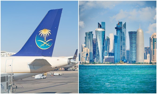 Saudi Airlines (Saudia) will operate flights from Riyadh and Jeddah to Doha, starting from Monday, the airline said on Saturday, Jan. 9, 2021. (Shutterstock/File Photos)