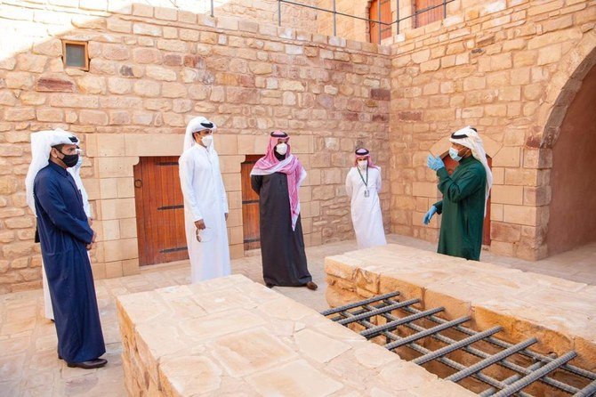Saudi Crown Prince Mohammed bin Salman gave Qatar’s Emir Sheikh Tamim bin Hamad Al-Thani a tour around the historic city of AlUla on Tuesday. (Supplied)