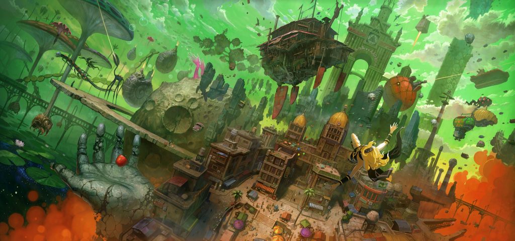 The Japanese illustrator is known for being the main concept artist for Gravity Rush series (Gravity Daze in Japan). (Supplied)