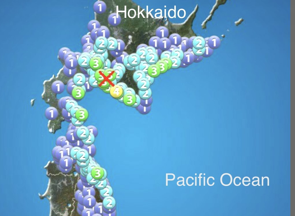 Mild trembler shakes southern Hokkaido peninsula. (Japan weather agency)