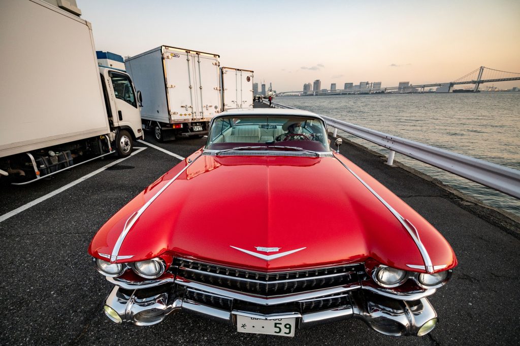 A loose club of fans rolls up most weekends in central Tokyo to show off their Cadillacs, Chevrolets and other modern classic vehicles from the mid to late 20th century. (AFP)